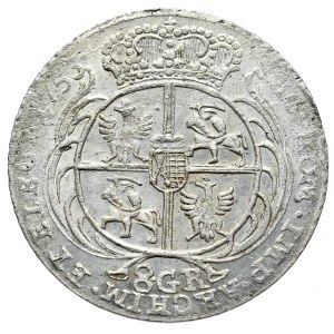 August III, zwei Zloty, 8 Grosze 1753, Leipzig