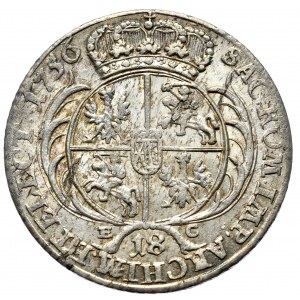 August III, crown orth 1756, Leipzig, smaller head