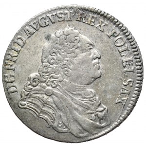 August III, 1/6 thaler 1763 EDC, Leipzig, rare