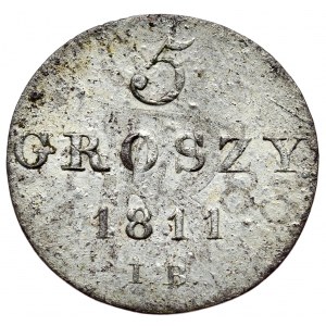 Księstwo Warszawskie, Fryderyk August I, 5 groszy 1811 IB