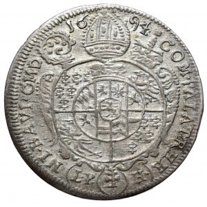 Silesia, Duchy of Nysa of the Bishops of Wrocław, Francis Ludwig, 15 krajcars 1694 LPH, Nysa