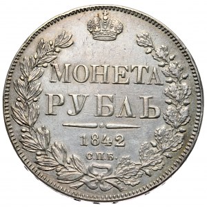 Rosja, Mikołaj I, rubel 1842 СПБ АЧ, Petersburg