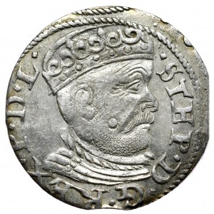 Stefan Batory, trojak 1585, Riga, large head