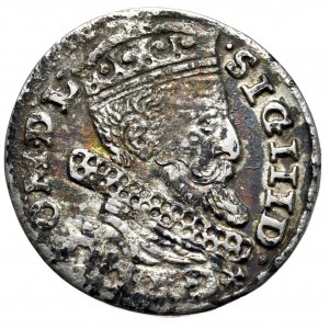 Sigismund III Vasa, Trojak 1606, Krakau, seltener Jahrgang