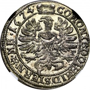 Silesia, Duchy of Oleśnica, Sylvius Frederick, 6 krajcars 1674 SP, Oleśnica