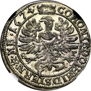 Schlesien, Herzogtum Oleśnica, Sylvius Frederick, 6 krajcars 1674 SP, Oleśnica