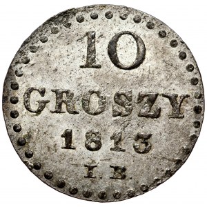 Księstwo Warszawskie, Fryderyk August I, 10 groszy 1813 IB