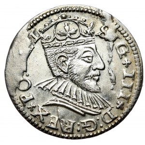 Sigismund III. Vasa, Trojak 1590 Riga, kleiner Kopf