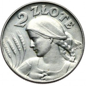 Second Republic, 2 zloty 1925 without a dot, Philadelphia