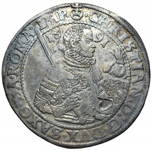 Germany, Saxony, Krystian I, Thaler 1591 HB, Dresden