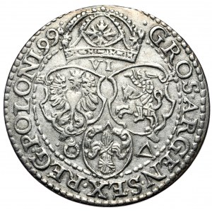 Zygmunt III Waza, szóstak 1599, Malbork, mała głowa