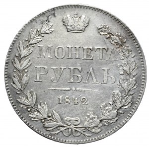 Russische Teilung, Nikolaus I., Rubel 1842 MW, Warschau