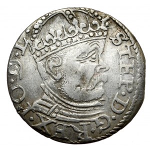 Stefan Batory, Trojak 1585, Riga, großer Kopf