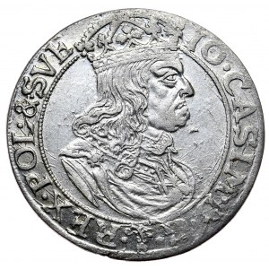 Jan Kazimierz, Sixpence 1660 TLB, Krakau - gerade Schilde, TLB auf den Seiten des Vasawappens