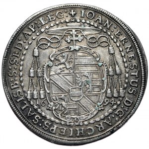 Österreich, Bistum Salzburg, Halbtaler 1694, Jan Ernst von Thun und Hohenstein 1687-1709