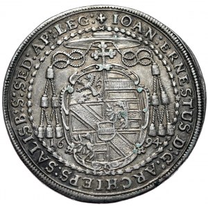 Austria, Biskupstwo Salzburg, półtalar 1694, Jan Ernst von Thun i Hohenstein 1687-1709