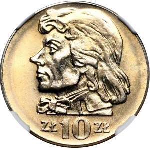 PRL, 10 zloty 1971, Tadeusz Kosciuszko, NGC MS66