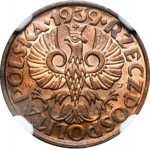 2 Pfennige 1939, NGC MS 64 RB