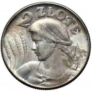 Second Republic, 2 zloty 1925, Woman and ears, London