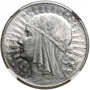Zweite Polnische Republik, 10 Zloty 1932 weiblich, ohne Münzzeichen, London