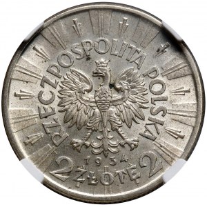 Second Republic, 2 zloty 1934 Pilsudski