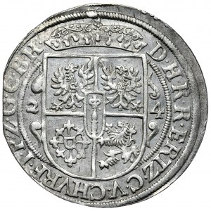 Prusy Książęce, Jerzy Wilhelm, ort 1624, Królewiec, szeroka korona, rzadki