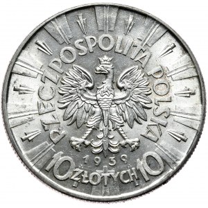 Second Republic, 10 gold 1939 Pilsudski