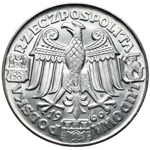 People's Republic of Poland, 100 gold 1966 Mieszko and Dabrowka, sample silver