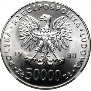 Polnische Volksrepublik 1944-1989, 50000 Zloty 1988 Pilsudski