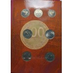 Set of circulating coins 1990-1994 in album, including 2 silver coins