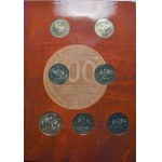 Set of circulating coins 1990-1994 in album, including 2 silver coins