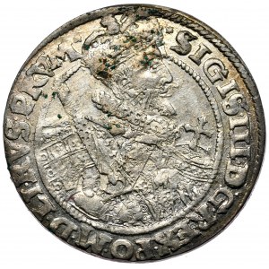 Sigismund III Vasa, ort 1622, Bydgoszcz, PRV.M+ mit REX.PO Fehler, breite Krone