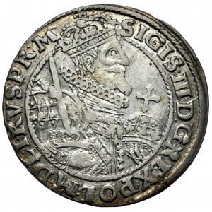 Sigismund III. Vasa, ort 1622, Bromberg, PR:M+, Spiralverzierung