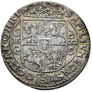 Sigismund III. Vasa, ort 1622, Bromberg, PR:M+, Spiralverzierung