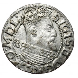 Sigismund III. Vasa, Threepence (3 krajcars) 1615, Kraków, Ende der Vorderseitenlegende PO. MDL.