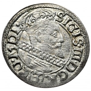Sigismund III. Wasa, Drei Pence (3 krajcary) 1617, Krakau, MDL.