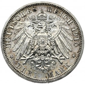 Deutschland, Braunschweig-Lüneburg, 3 Mark 1915 A, Berlin