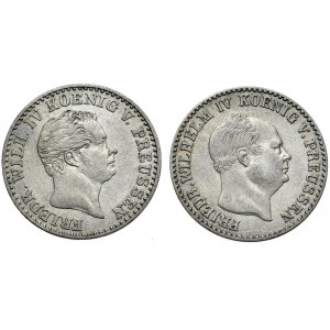 Germany, Prussia, set of 2 x 2 1/2 silbersgroschen 1843, 1855 A, Berlin