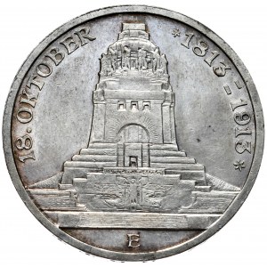 Deutschland, Sachsen, 3 Mark 1913 E, 100. Jahrestag der Völkerschlacht bei Leipzig