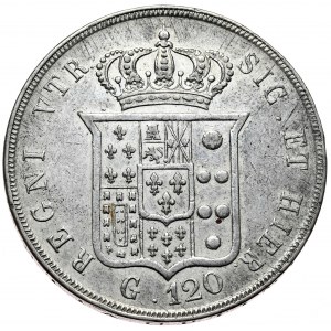 Włochy, Królestwo Sycylii i Neapolu, Ferdynand II, piastra (120 grana) 1850, Neapol