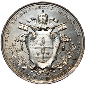 Watykan/Państwo Kościelne, Leon XIII 1878, medal - 1. Rok Pontyfikatu w oryginalnym pudełku