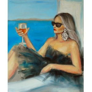 Anna Zawadzka- Dziuda, Aperol in griechischem Blau, 2021