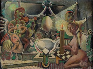 Ildefons Houwalt, Kompozycja z postaciami, 1955