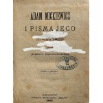 ADAM MICKIEWICZ I PISMA JEGO DO ROKU 1829