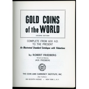 Friedberg, Gold coins of the world second edition