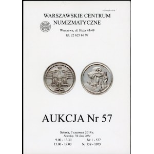 Warszawskie Centrum Numizmatyczne Aukcja 57