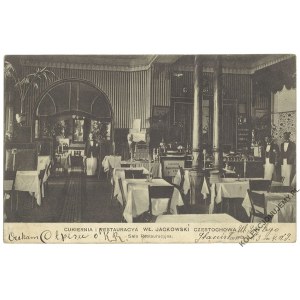 [CZĘSTOCHOWA] Cukiernia i Restauracja Wł. Jackowski. Sala Restauracyjna