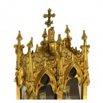 Neo-Gothic box reliquary with the remains of saints: Firmin, Fidelis, Teresa and Callistus