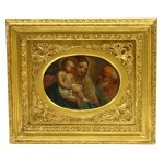 Holy Family oil painting 17th century.