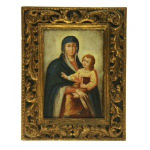 Image of the Madonna on a copper plate, 17th century.